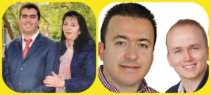 Alex Santa y su madre, Gildardo y Nelson
